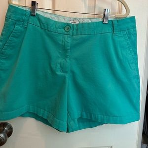 Crown & Ivy Caroline short sz 16 emerald green cotton excellent women’s